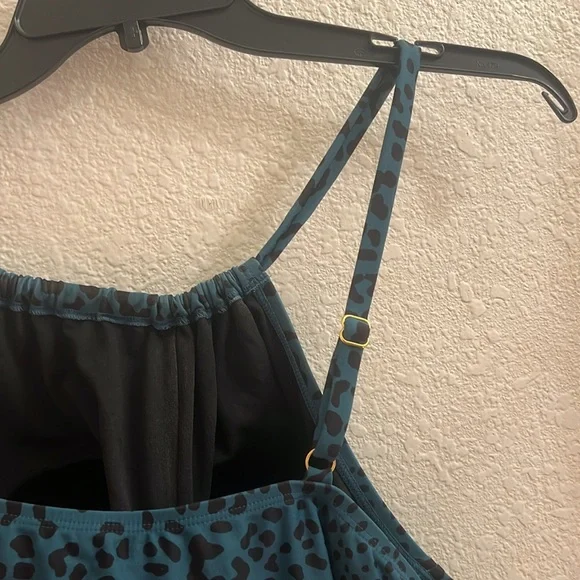 Kona sol tankini dark teal cheetah print 3x barely worn - Picture 5 of 8